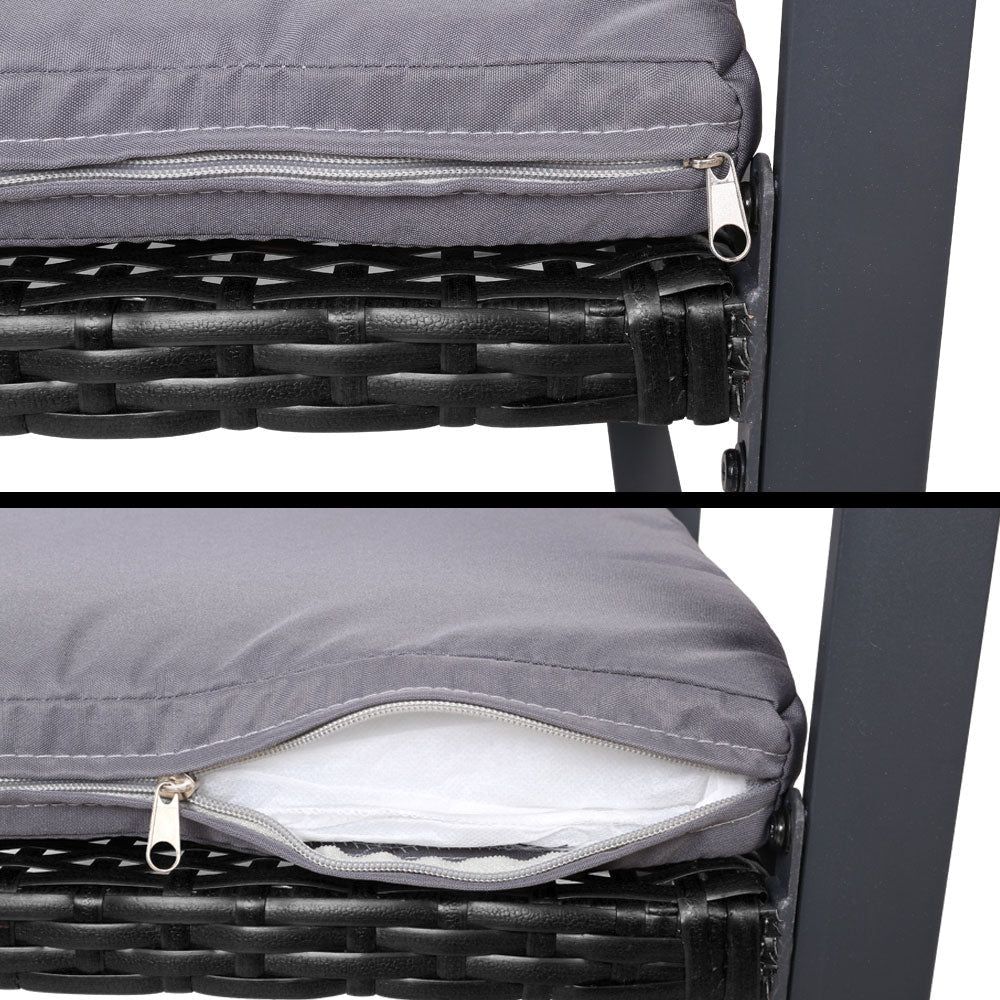 4PC Outdoor Furniture Patio Table Chair Black Sets Fast shipping On sale