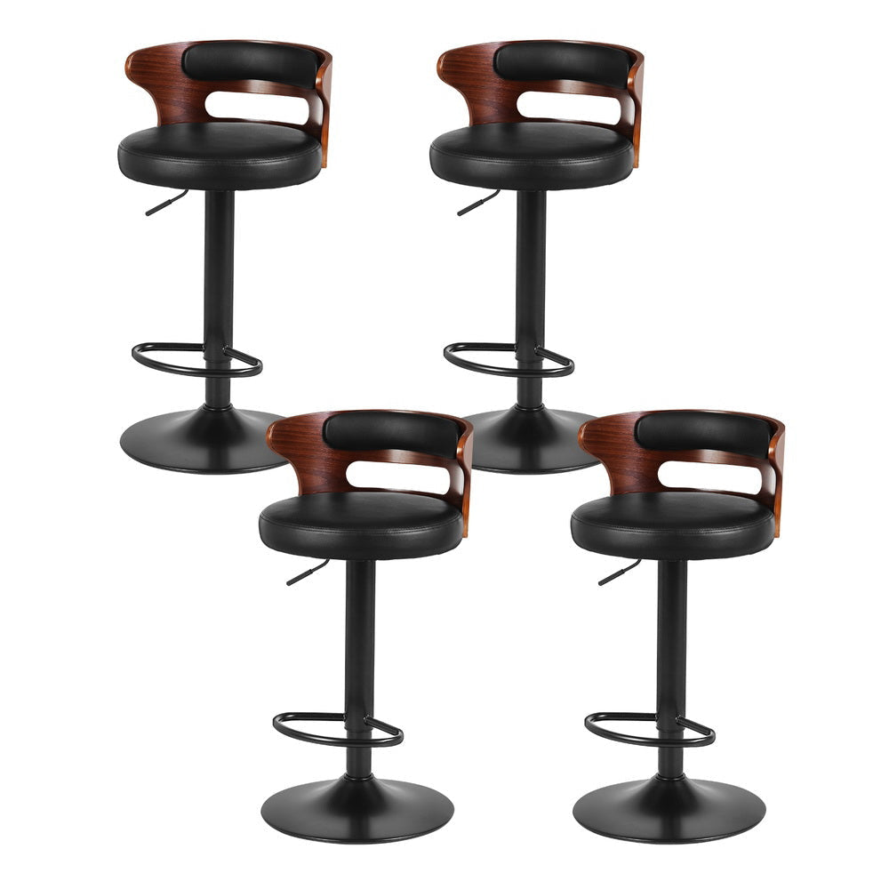 4x Bar Stools Gas Lift Faux Leather Stool Fast shipping On sale