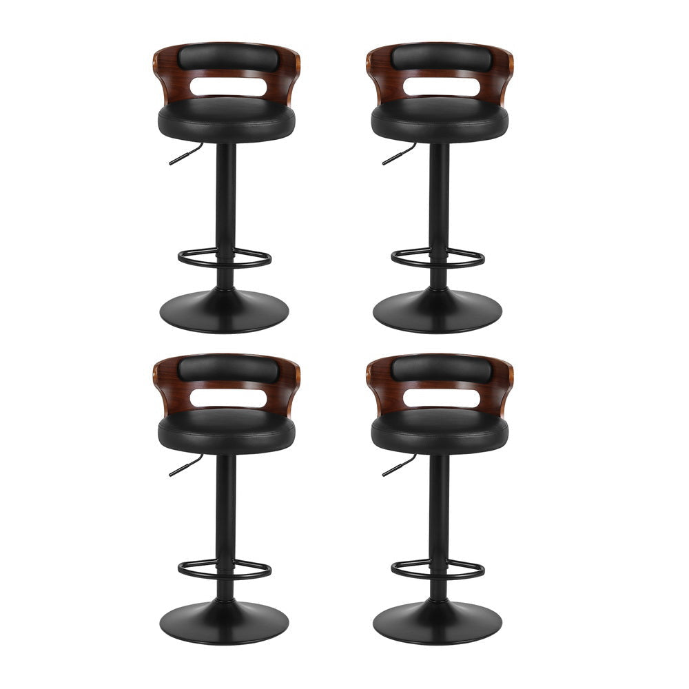 4x Bar Stools Gas Lift Faux Leather Stool Fast shipping On sale