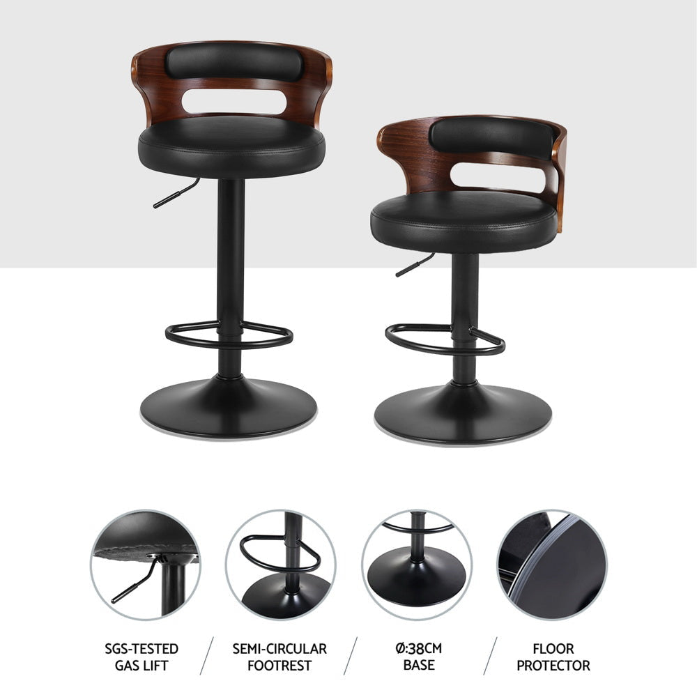 4x Bar Stools Gas Lift Faux Leather Stool Fast shipping On sale