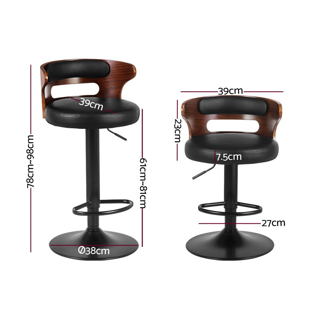 4x Bar Stools Gas Lift Faux Leather Stool Fast shipping On sale