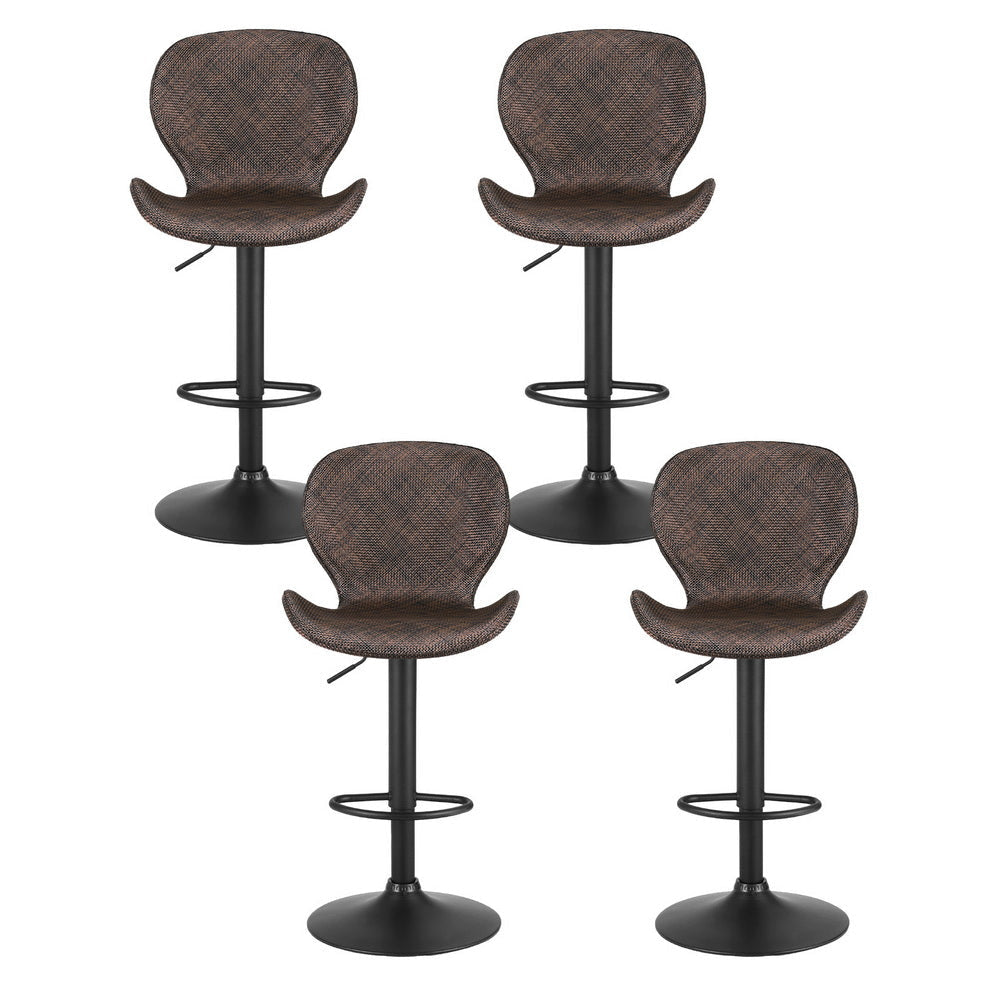 Momentous Living - 4x Bar Stools Kitchen Swivel Gas Lift Counter Chair ...