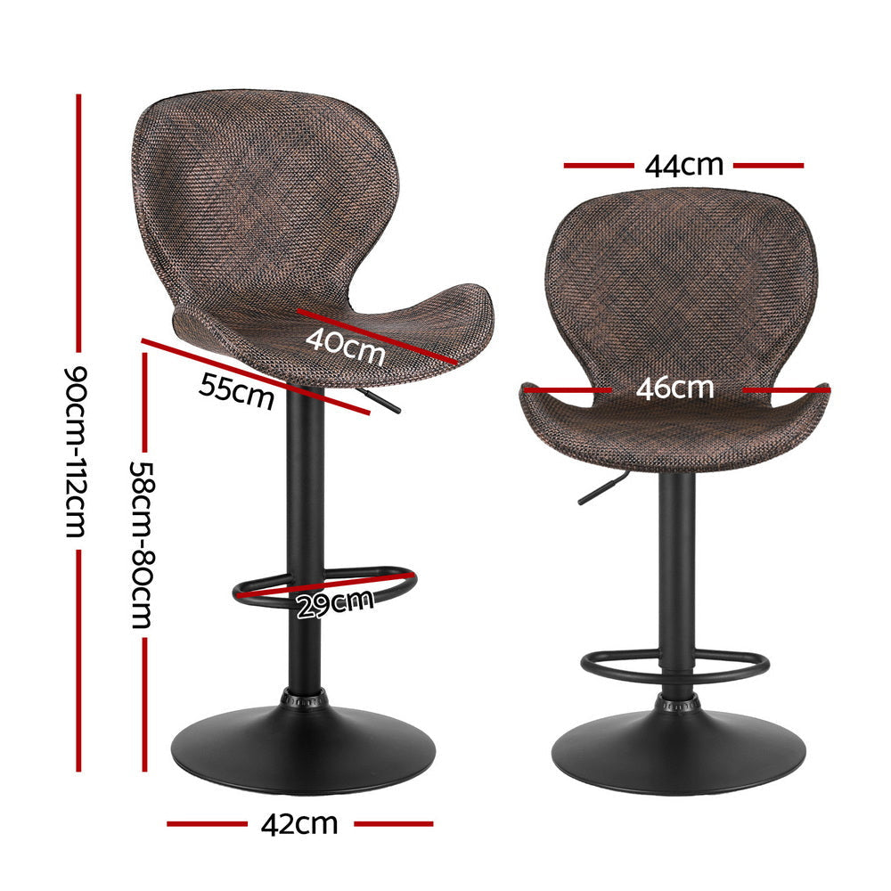 Momentous Living - 4x Bar Stools Kitchen Swivel Gas Lift Counter Chair ...