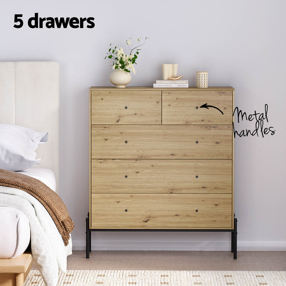 5 Chest of Drawers - ARNO Pine Of Fast shipping On sale