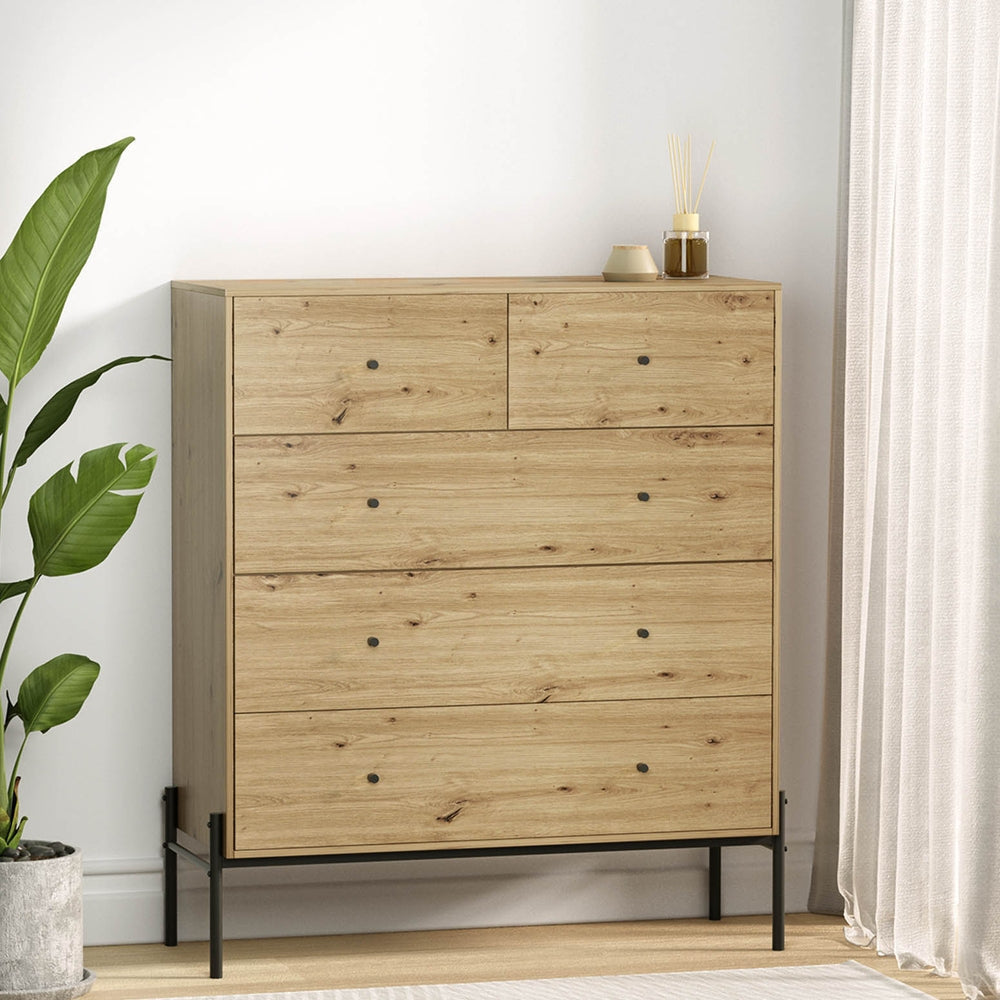 5 Chest of Drawers - ARNO Pine Of Fast shipping On sale