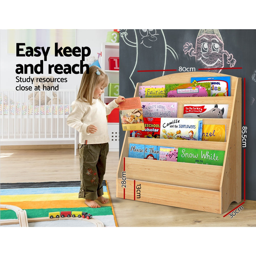 5 Tiers Kids Bookshelf Magazine Shelf Rack Organiser Bookcase Display Furniture Fast shipping On sale