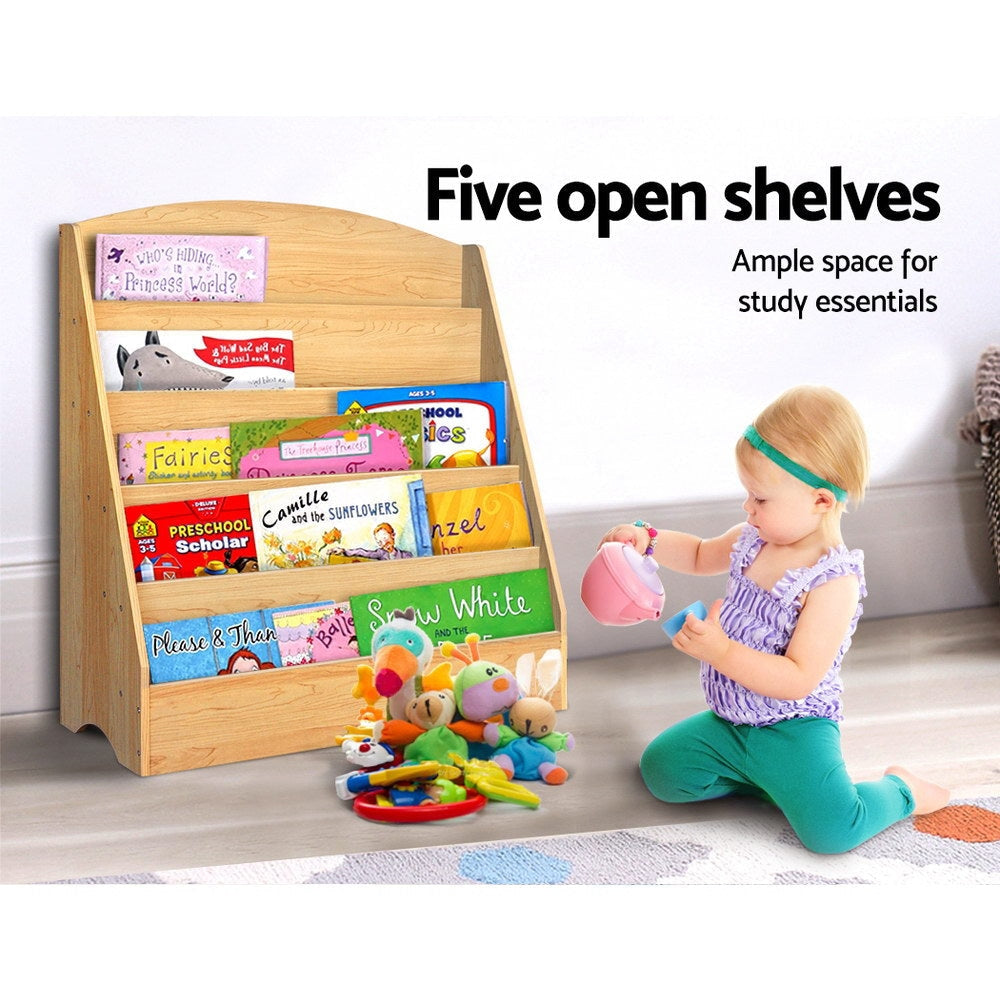 5 Tiers Kids Bookshelf Magazine Shelf Rack Organiser Bookcase Display Furniture Fast shipping On sale