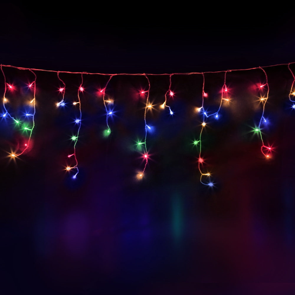 500 LED Solar Powered Christmas Icicle Lights 20M Outdoor Fairy String Party Multicolour Fast shipping On sale