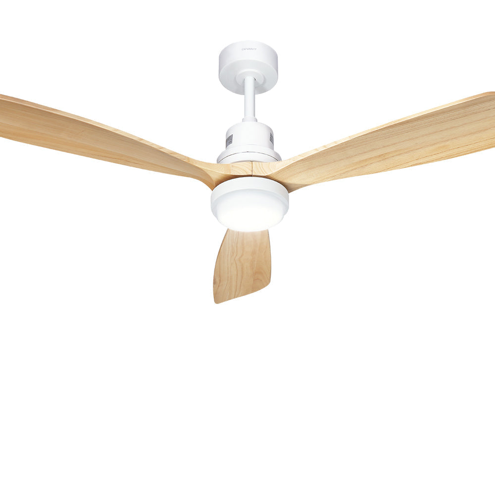 52’’ Ceiling Fan LED Light Remote Control Wooden Blades Timer Fans Fast shipping On sale