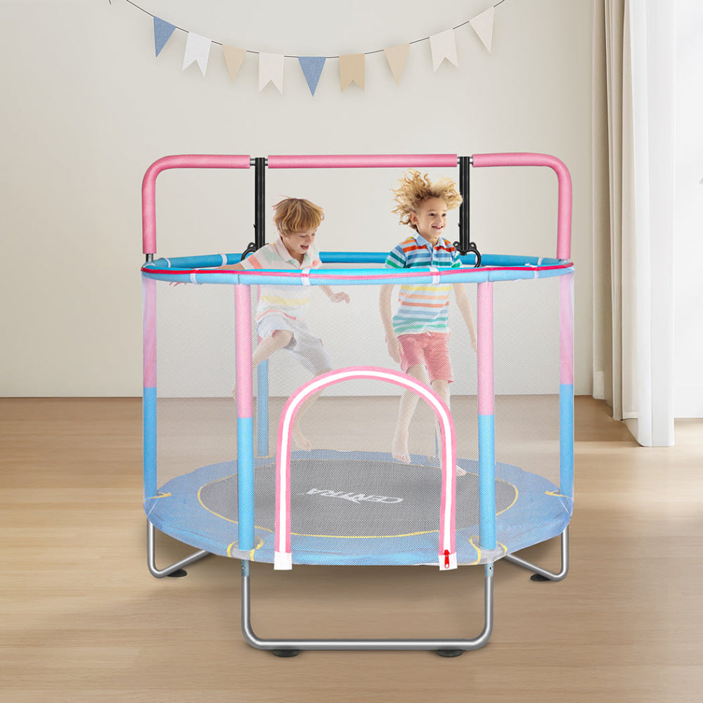 Enclosed Safety Net 100kg Capacity Silent Bounce (Pink) Sports Fitness Fast