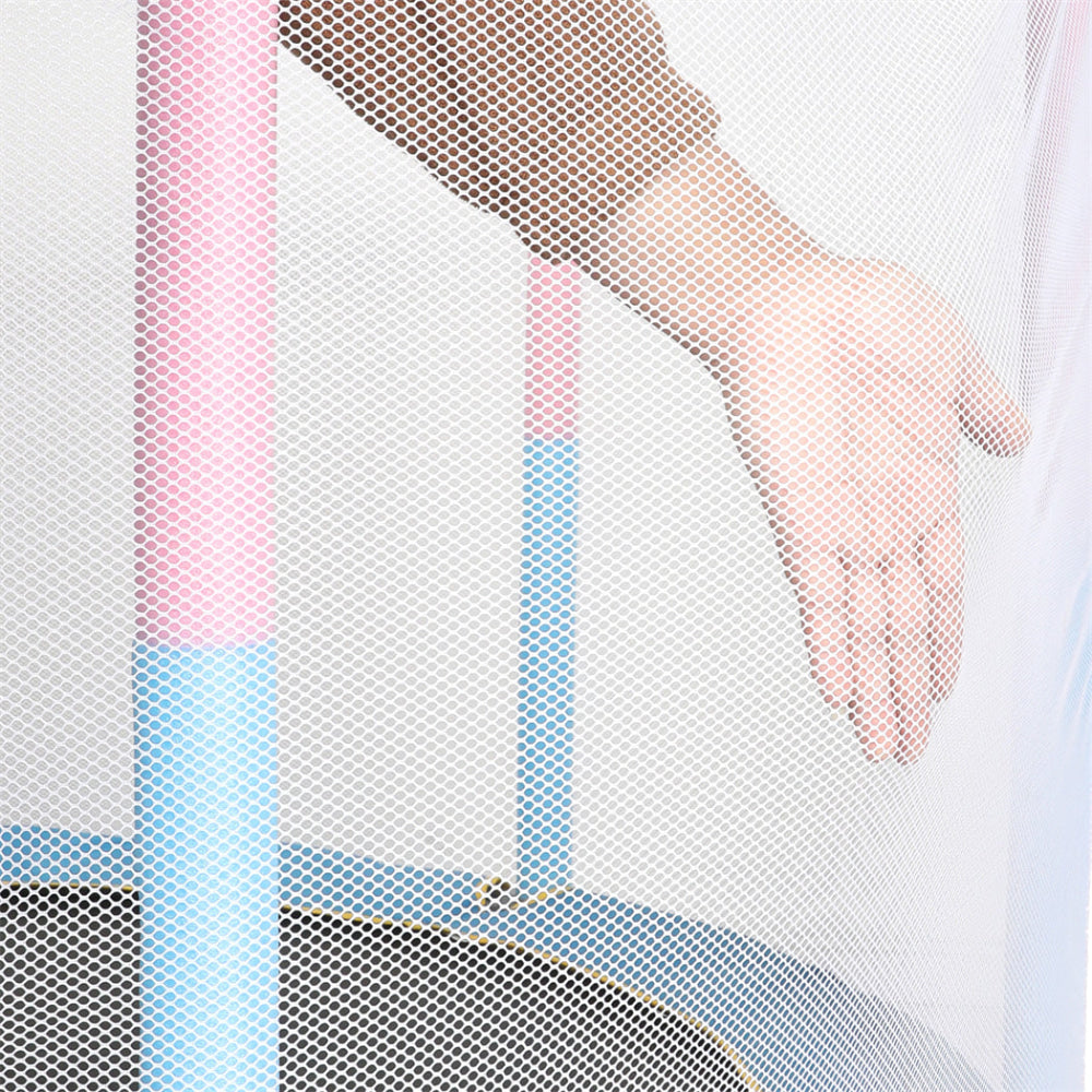 Enclosed Safety Net 100kg Capacity Silent Bounce (Pink) Sports Fitness Fast