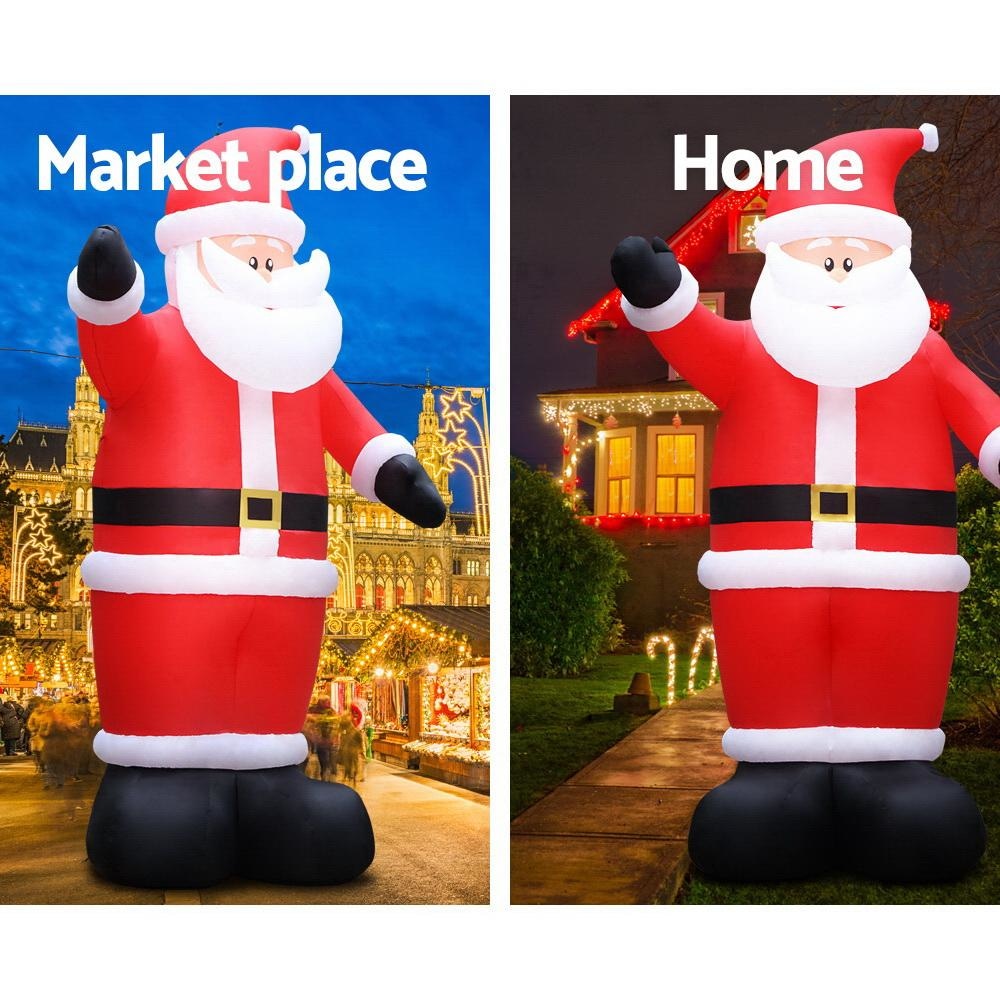 5M Christmas Inflatable Santa Decorations Outdoor Air-Power Light Fast shipping On sale