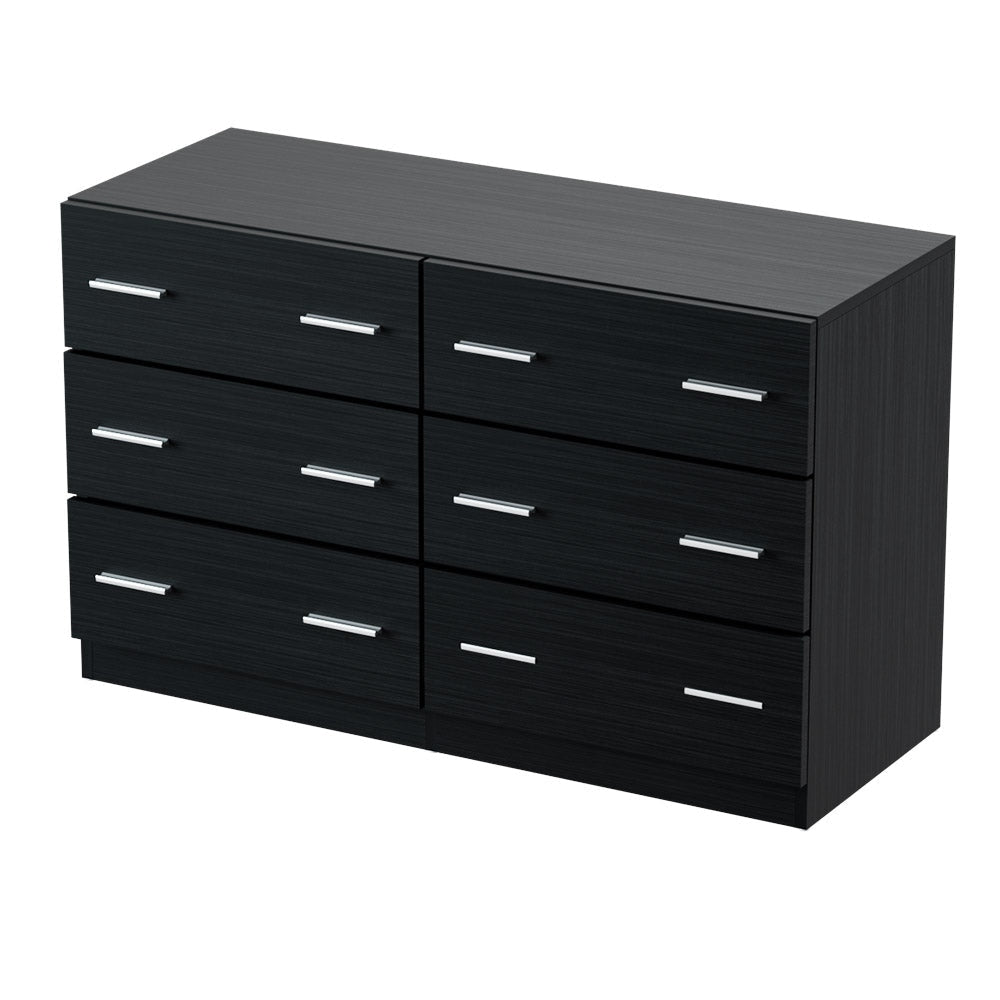 6 Chest of Drawers Cabinet Dresser Table Tallboy Lowboy Storage Black Of Fast shipping On sale