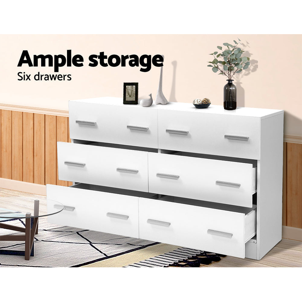 6 Chest of Drawers Cabinet Dresser Tallboy Lowboy Storage Bedroom White Of Fast shipping On sale