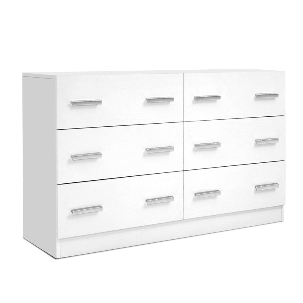 6 Chest of Drawers Cabinet Dresser Tallboy Lowboy Storage Bedroom White Of Fast shipping On sale