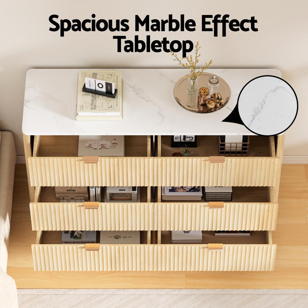 6 Chest of Drawers Dresser Table Pine Of Fast shipping On sale