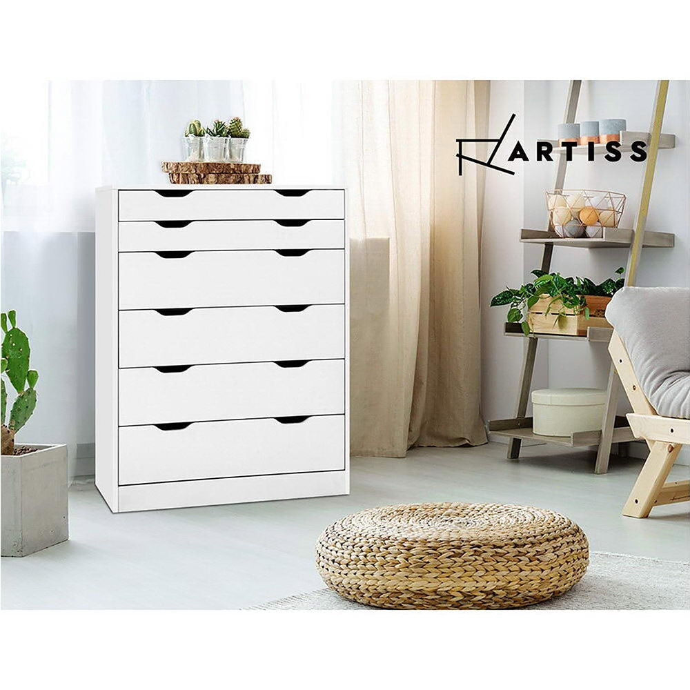 6 Chest of Drawers Tallboy Cabinet Storage Dresser Table Bedroom Of Fast shipping On sale