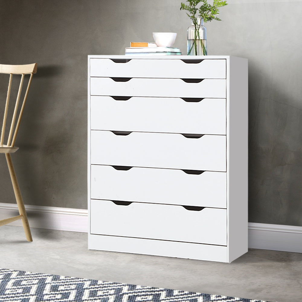 6 Chest of Drawers Tallboy Cabinet Storage Dresser Table Bedroom Of Fast shipping On sale