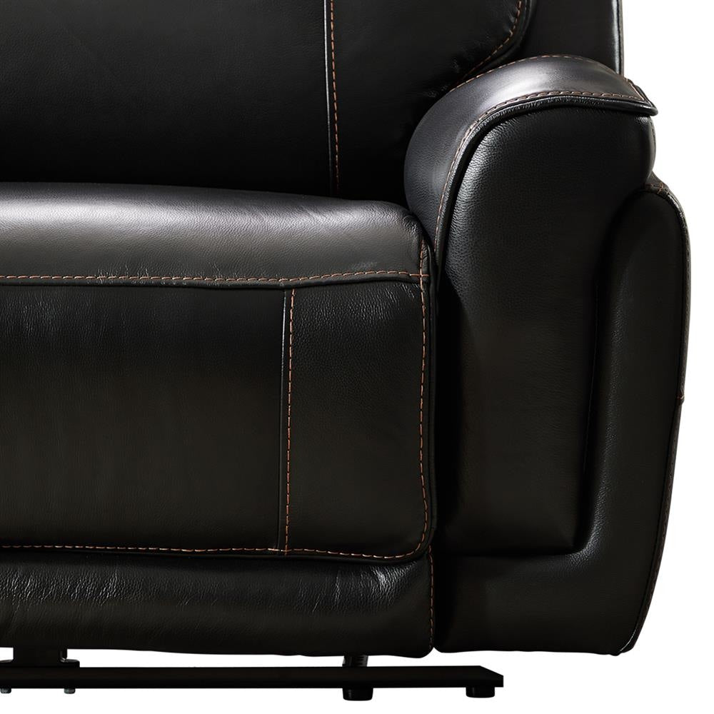 6 Seater Corner Sofa with Genuine Leather Black Armless Recliners Straight Console Lounge Set for Living Room Fast shipping On sale