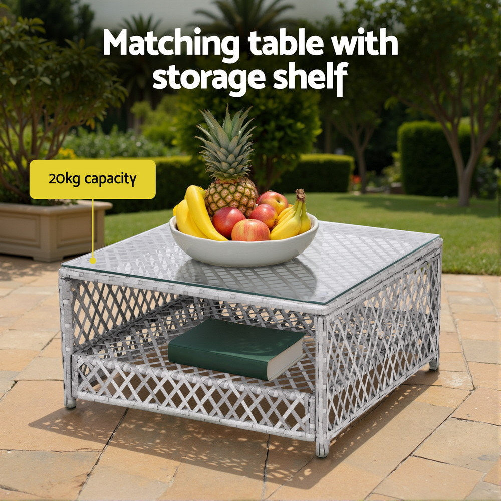 6 Seater Outdoor Sofa Set 7PCS Table Chair Garden Rattan Patio Furniture Sets Fast shipping On sale