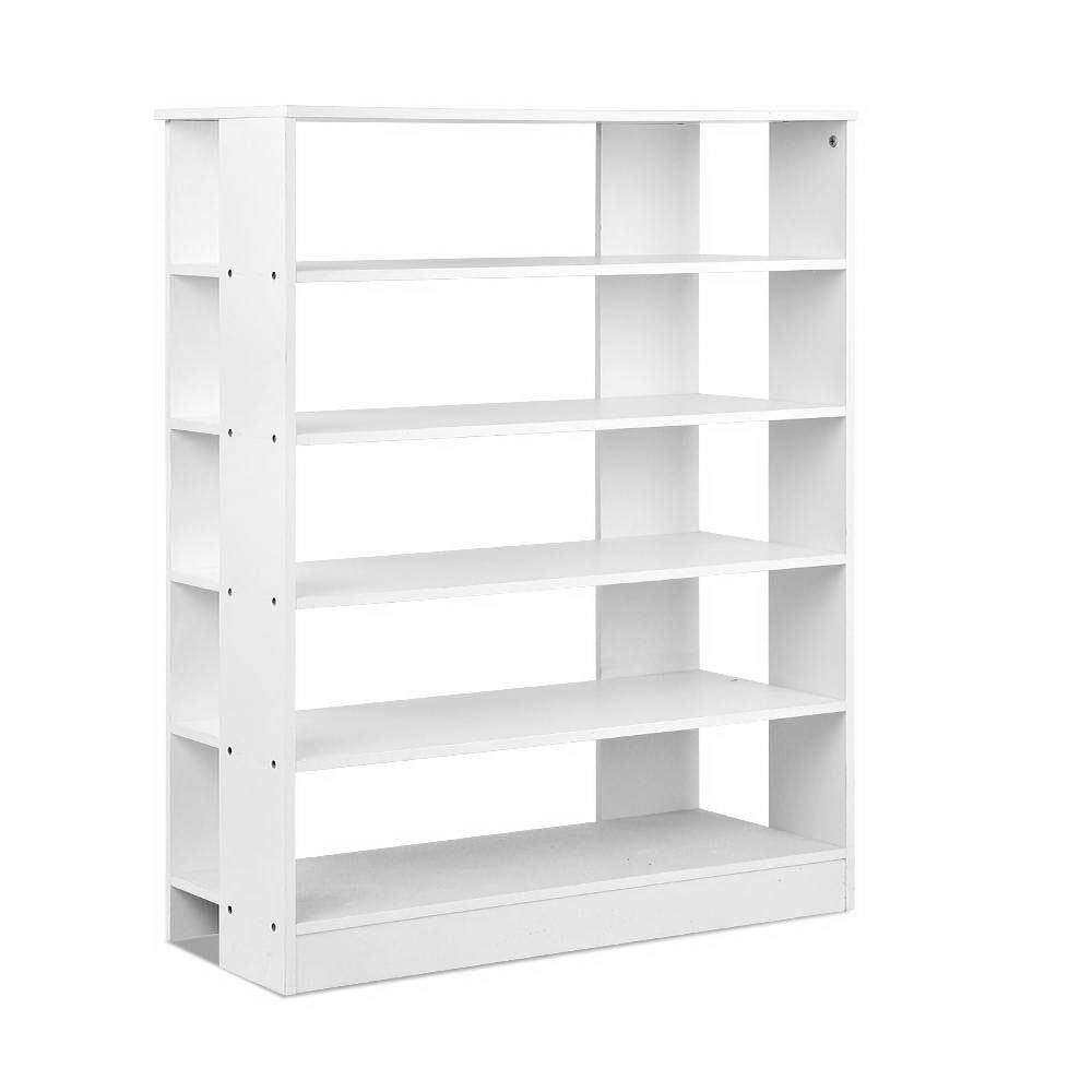 6-Tier Shoe Rack Cabinet - White Fast shipping On sale