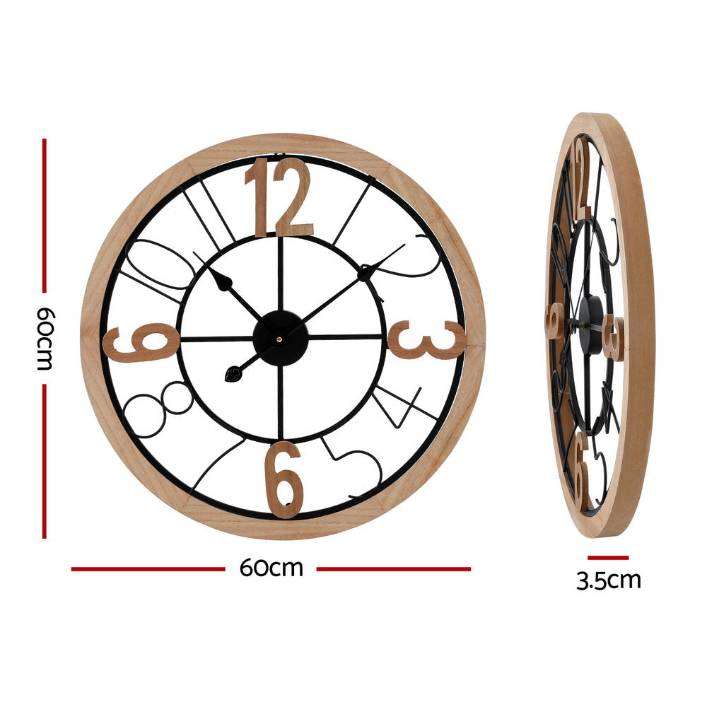 60CM Wall Clock Wooden Decor Fast shipping On sale