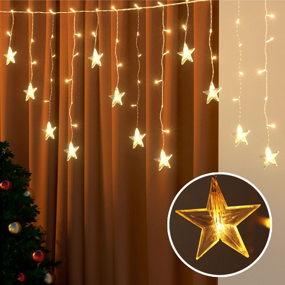 6M Christmas Icicle Lights String Light 160 LED Solar Powered Warm Fast shipping On sale