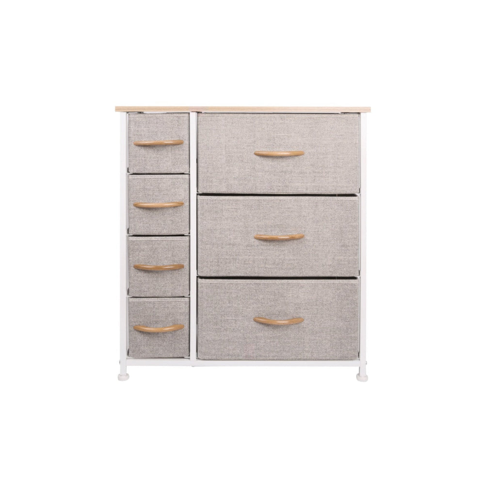 7-Tier Chest Of Drawer Storage Cabinet Beige Drawers Fast shipping On sale