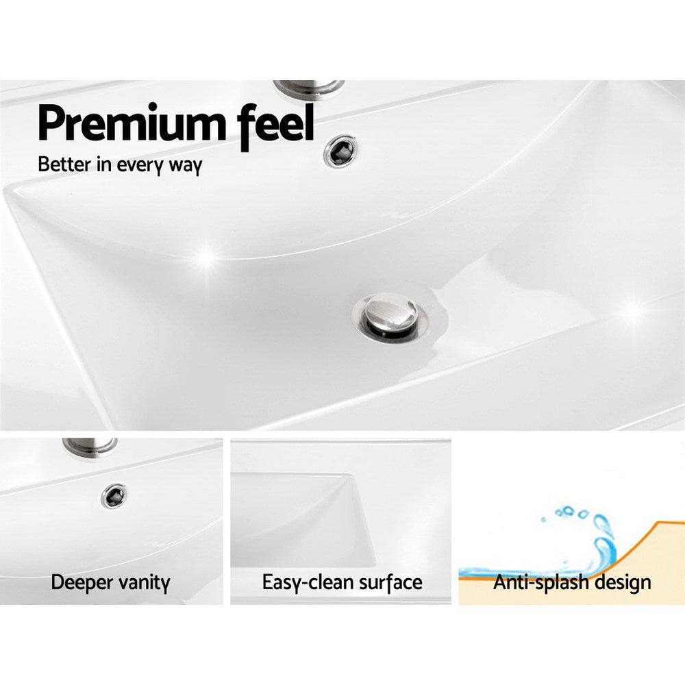750mm Bathroom Vanity Cabinet Unit Wash Basin Sink Storage Freestanding White Fast shipping On sale