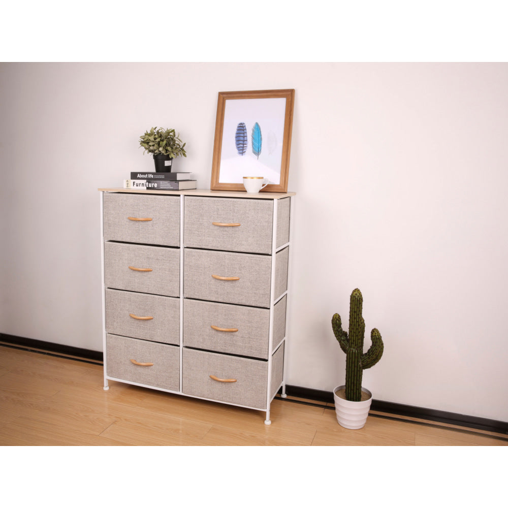 8 Drawer Storage Chest Beige Of Drawers Fast shipping On sale