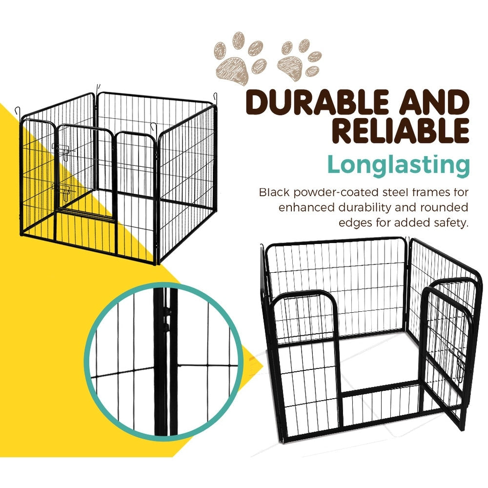 8 Panel Pet Dog Playpen Puppy Exercise Cage Enclosure Fence Play Pen 80x60cm Supplies Fast shipping On sale