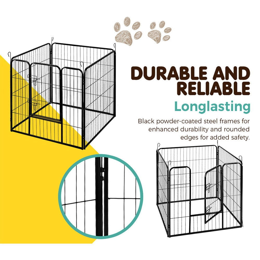 8 Panel Pet Dog Playpen Puppy Exercise Cage Enclosure Fence Play Pen 80x80cm Supplies Fast shipping On sale