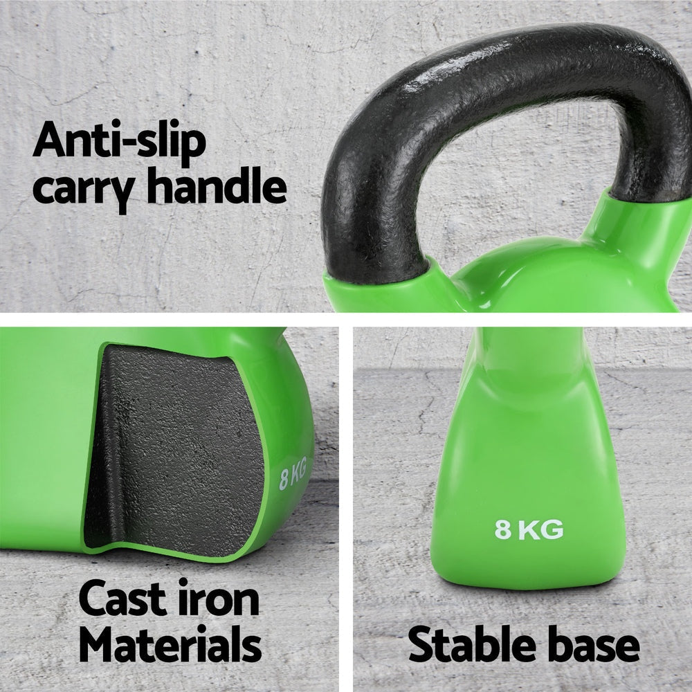 8kg Kettlebell Set Weightlifting Bench Dumbbells Kettle Bell Gym Home Sports & Fitness Fast shipping On sale