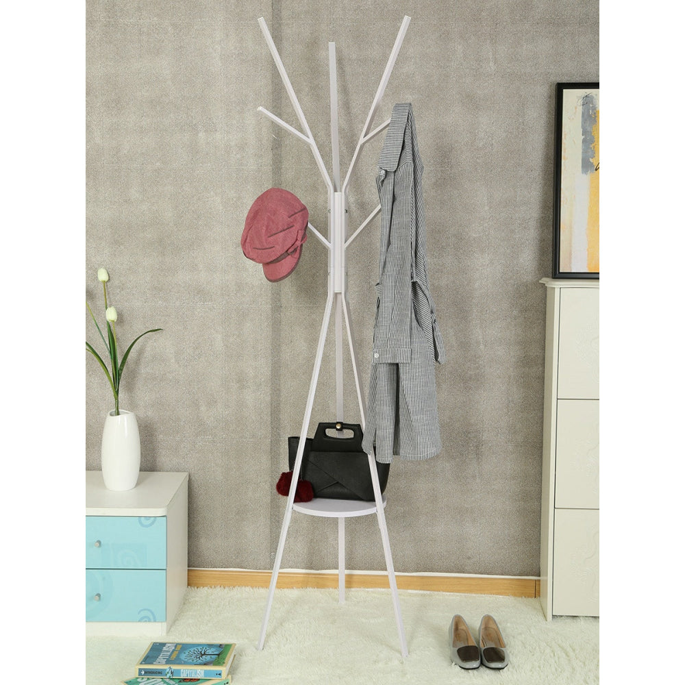 9 Hook Coat Hanger Stand White Rack Fast shipping On sale
