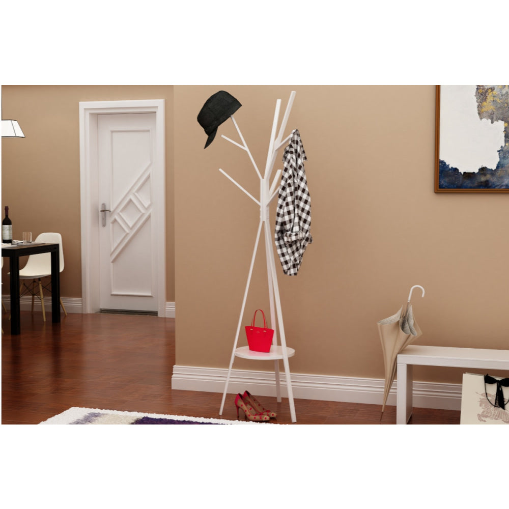 9 Hook Coat Hanger Stand White Rack Fast shipping On sale
