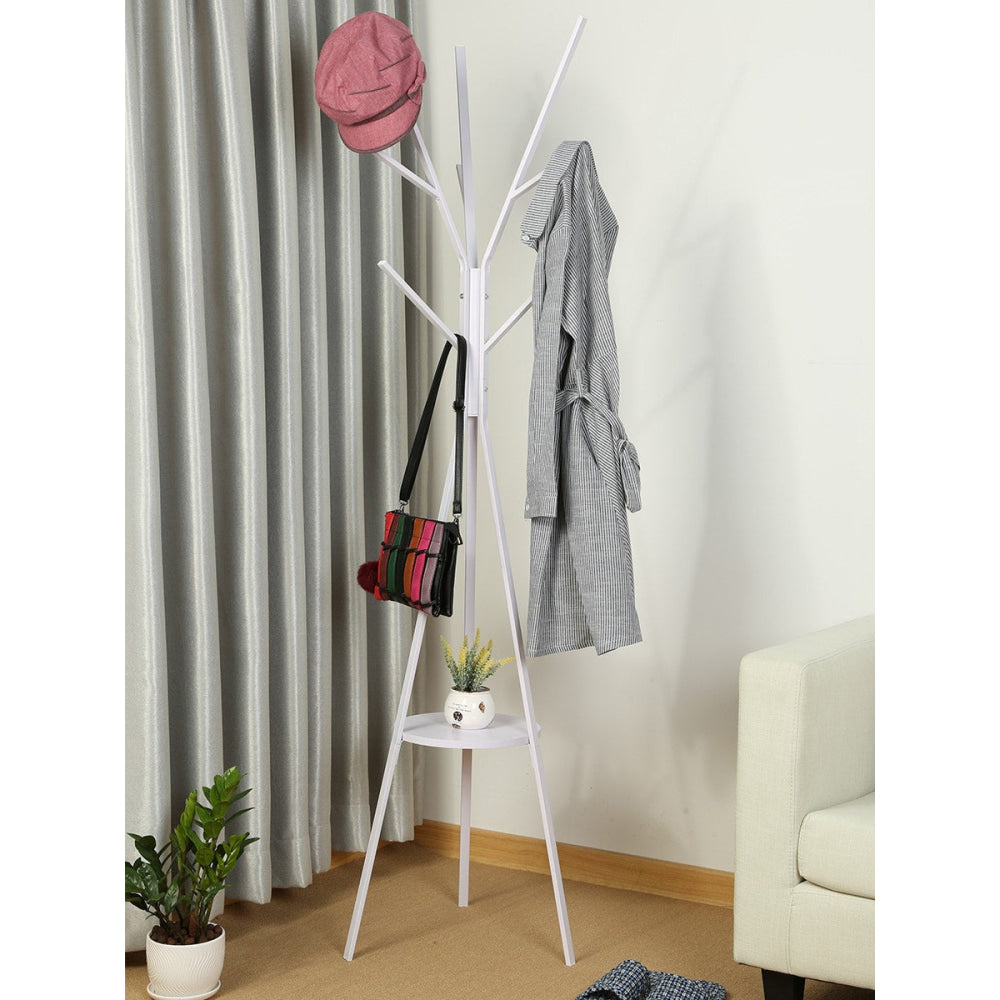 9 Hook Coat Hanger Stand White Rack Fast shipping On sale