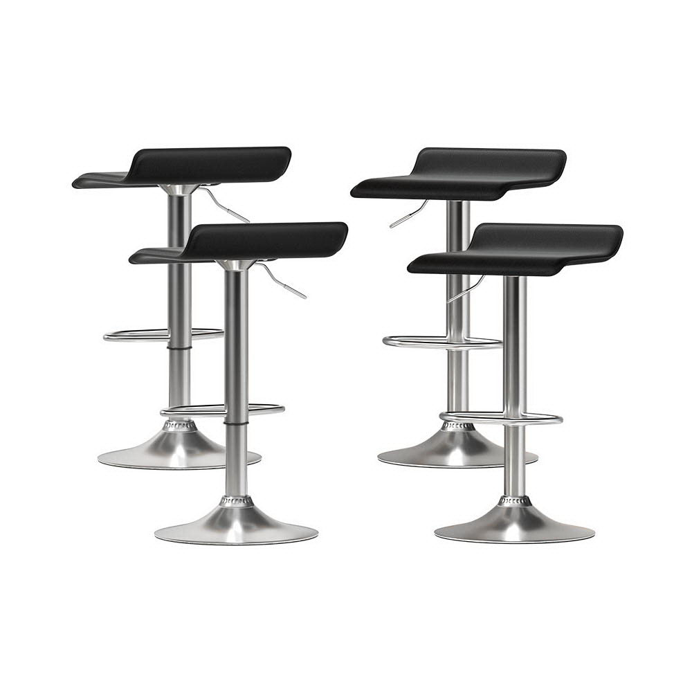 4x Bar Stools Faux Leather Chair Black Stool Fast shipping On sale