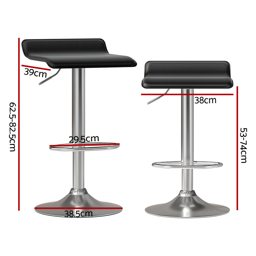 4x Bar Stools Faux Leather Chair Black Stool Fast shipping On sale