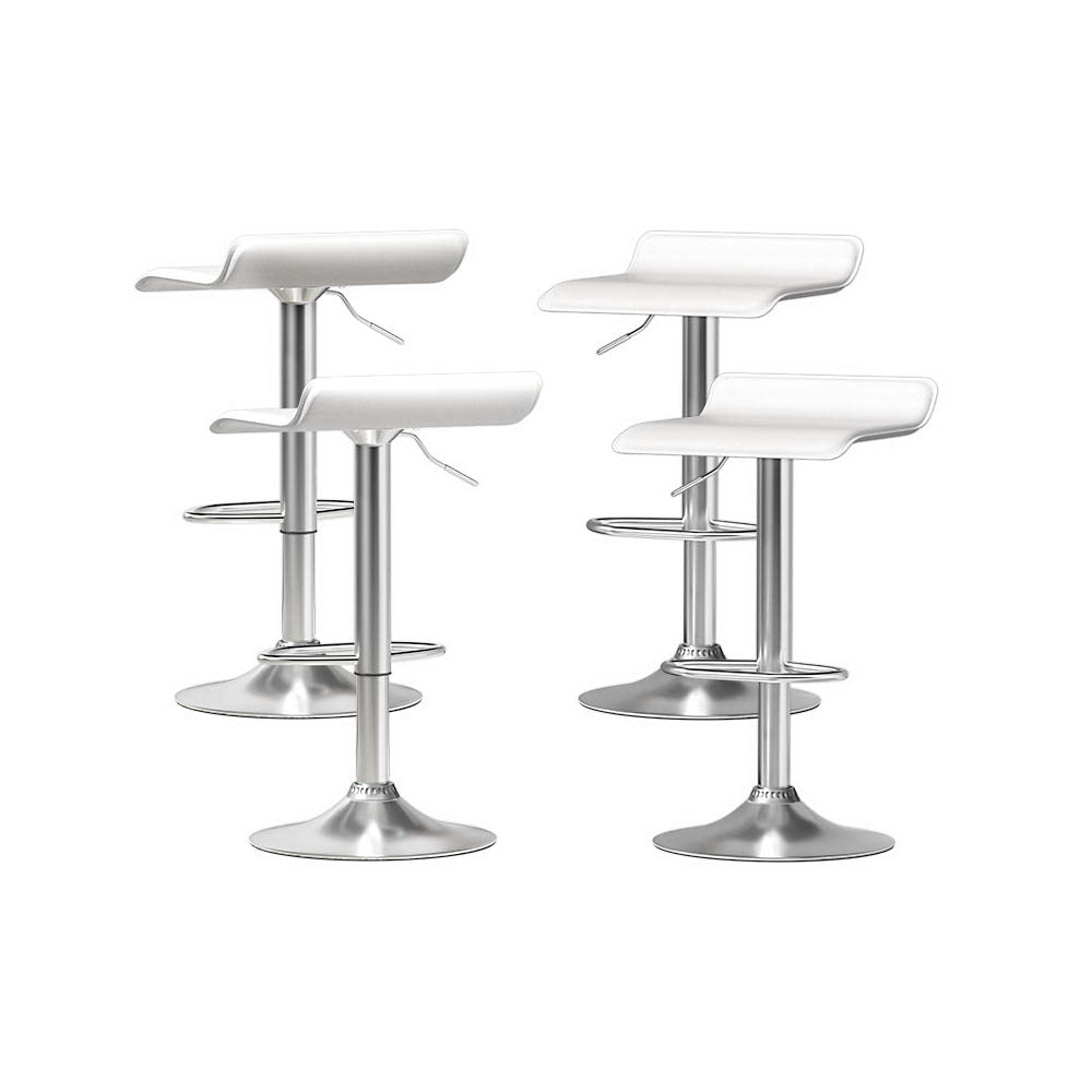 4x Bar Stools Faux Leather Chair White Stool Fast shipping On sale