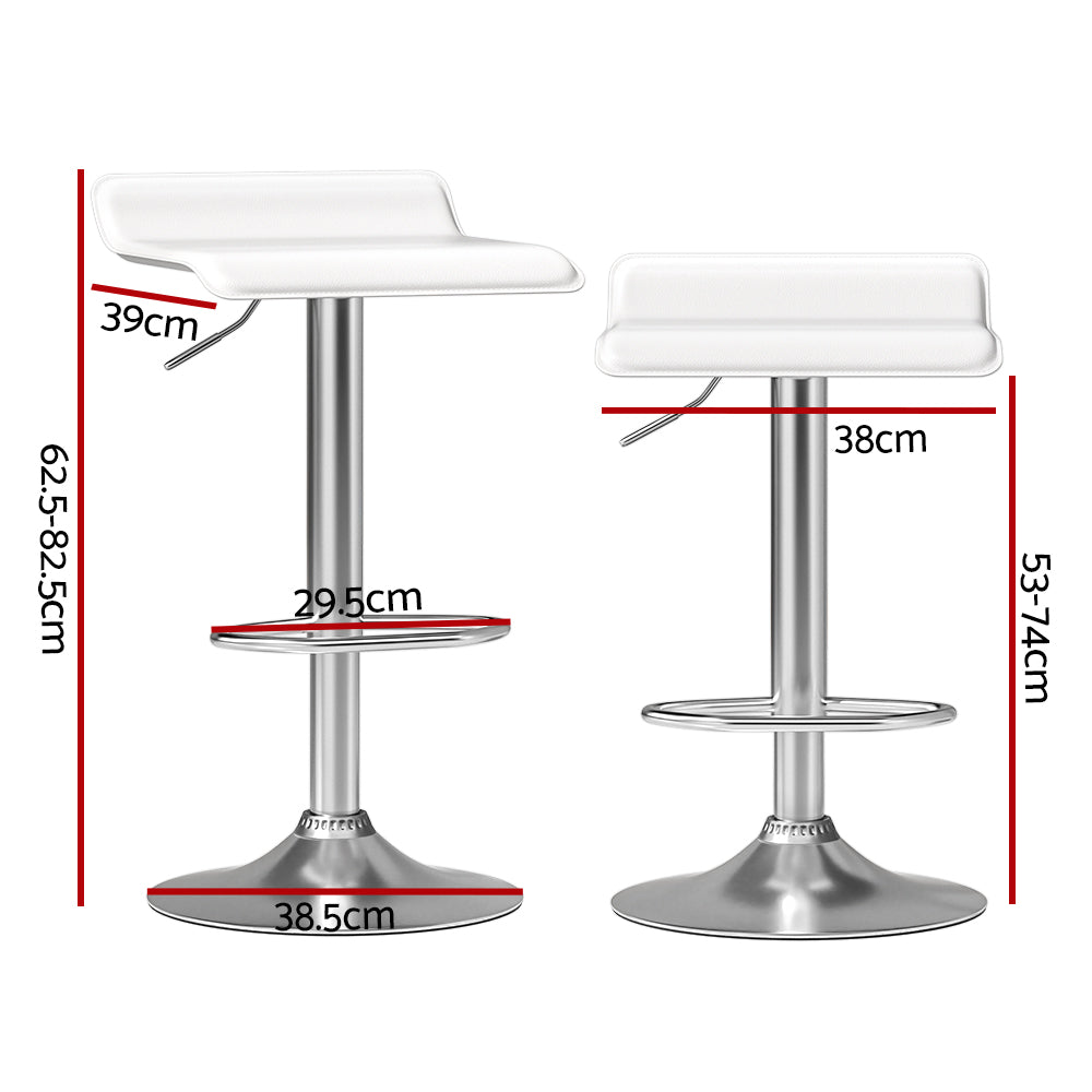 4x Bar Stools Faux Leather Chair White Stool Fast shipping On sale