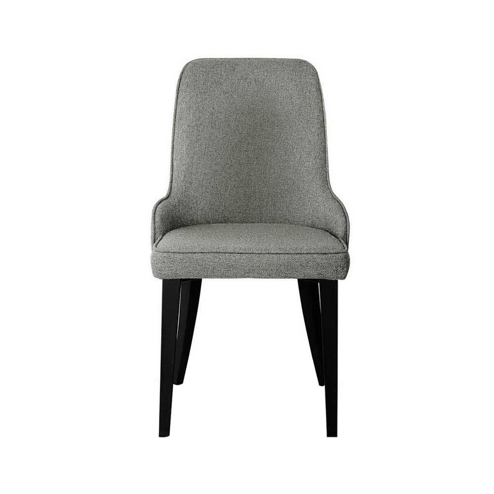 Set of 2 Fabric Dining Chairs - Grey