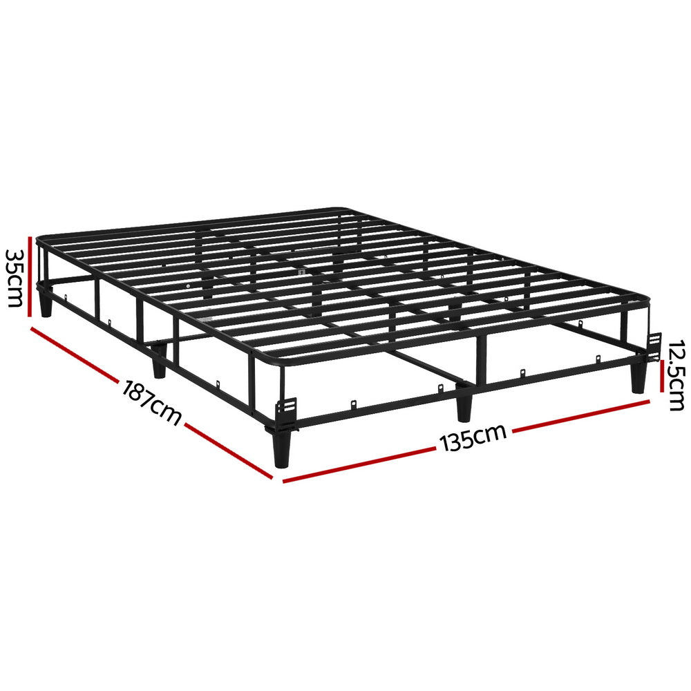 Bed Frame Double Size Metal Grey MASON Fast shipping On sale