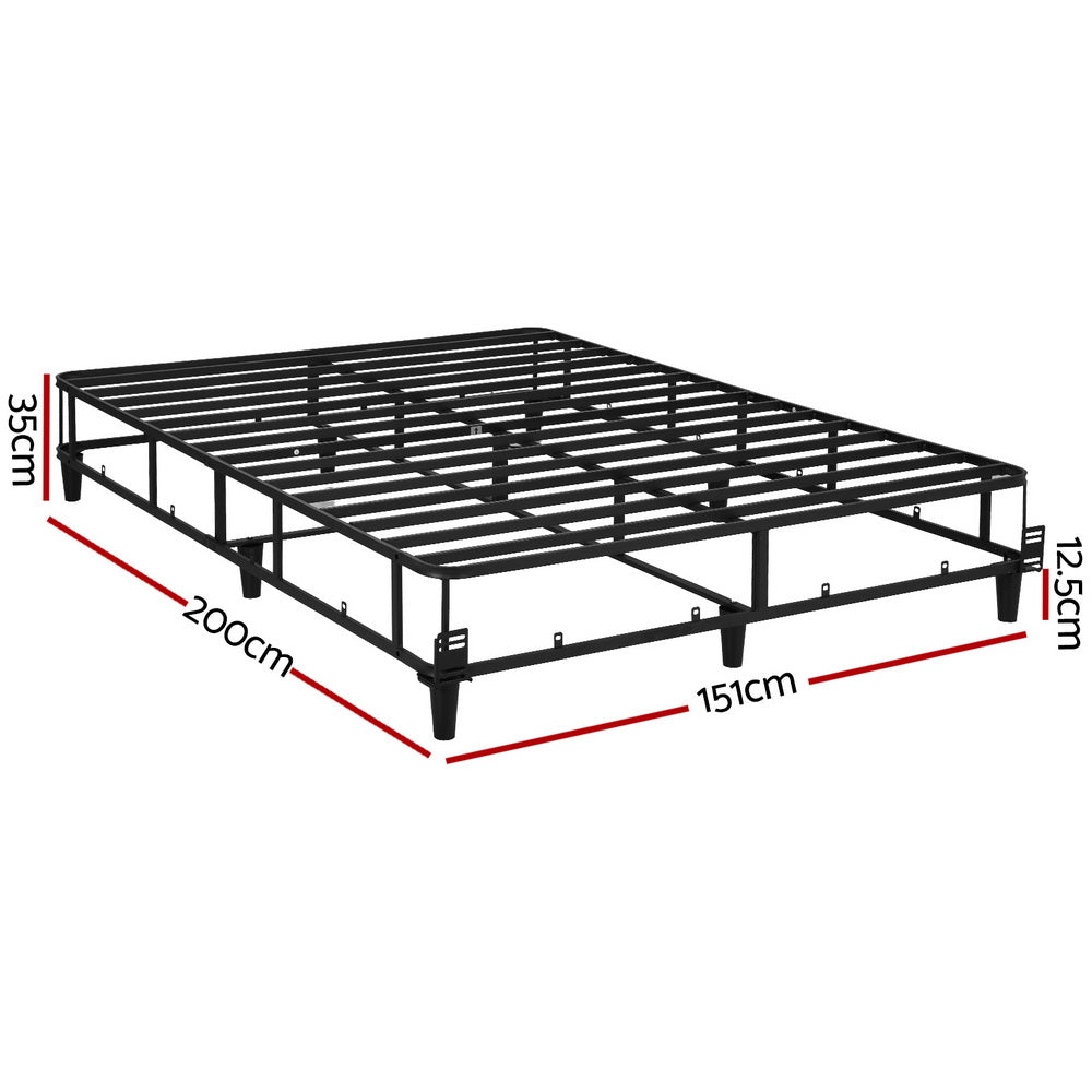 Bed Frame Queen Size Metal Grey MASON Fast shipping On sale