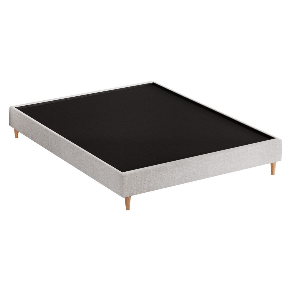 Bed Frame Double Size Beige ZORA Fast shipping On sale