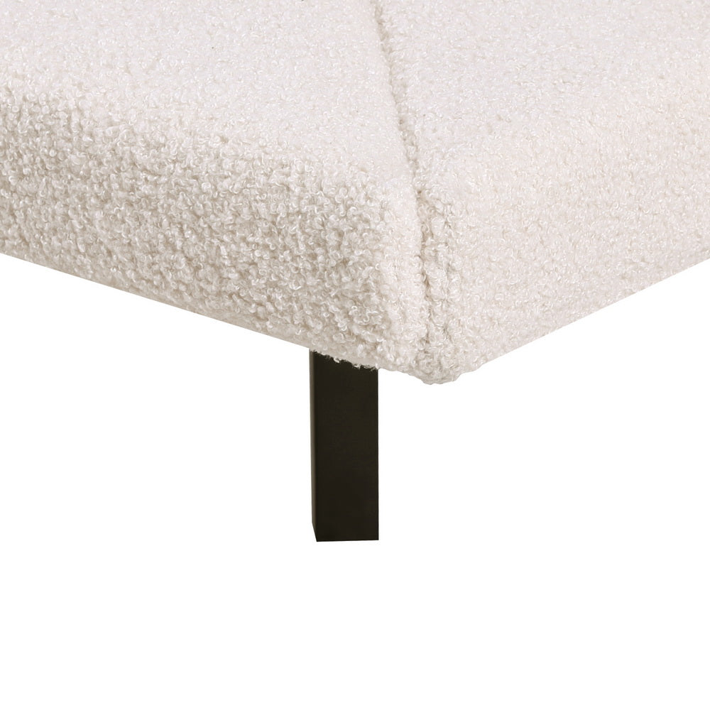 Bed Frame Single Size Boucle Beige SASA Fast shipping On sale