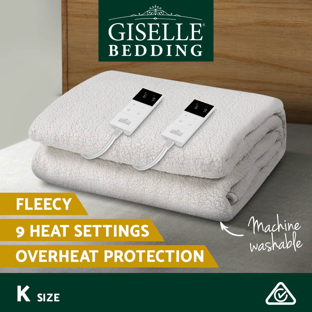 Bedding 9 Setting Fully Fitted Electric Blanket - King