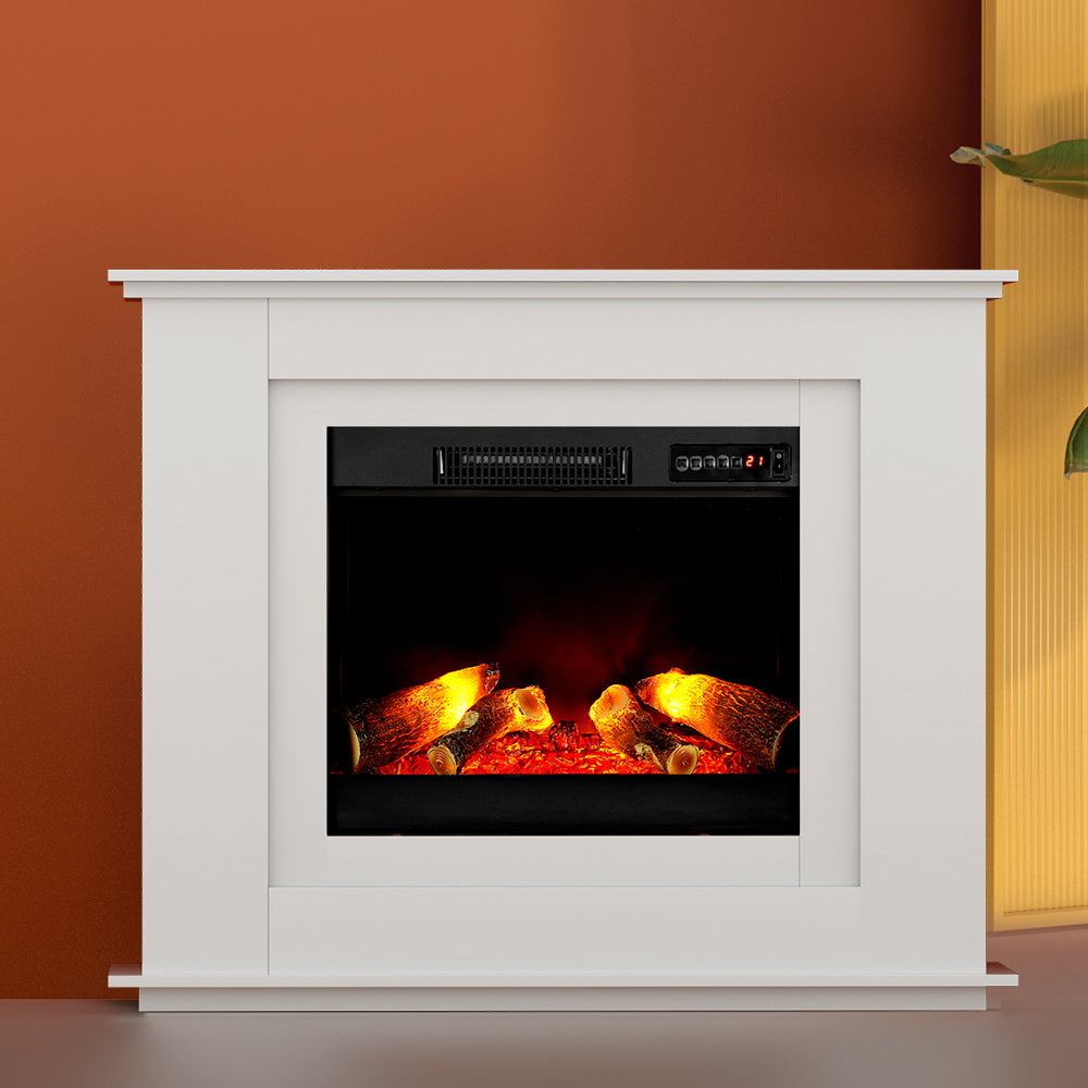 2000W Electric Fireplace Mantle Portable Fire Log Wood Heater 3D Flame Effect White Heaters Fast shipping On sale