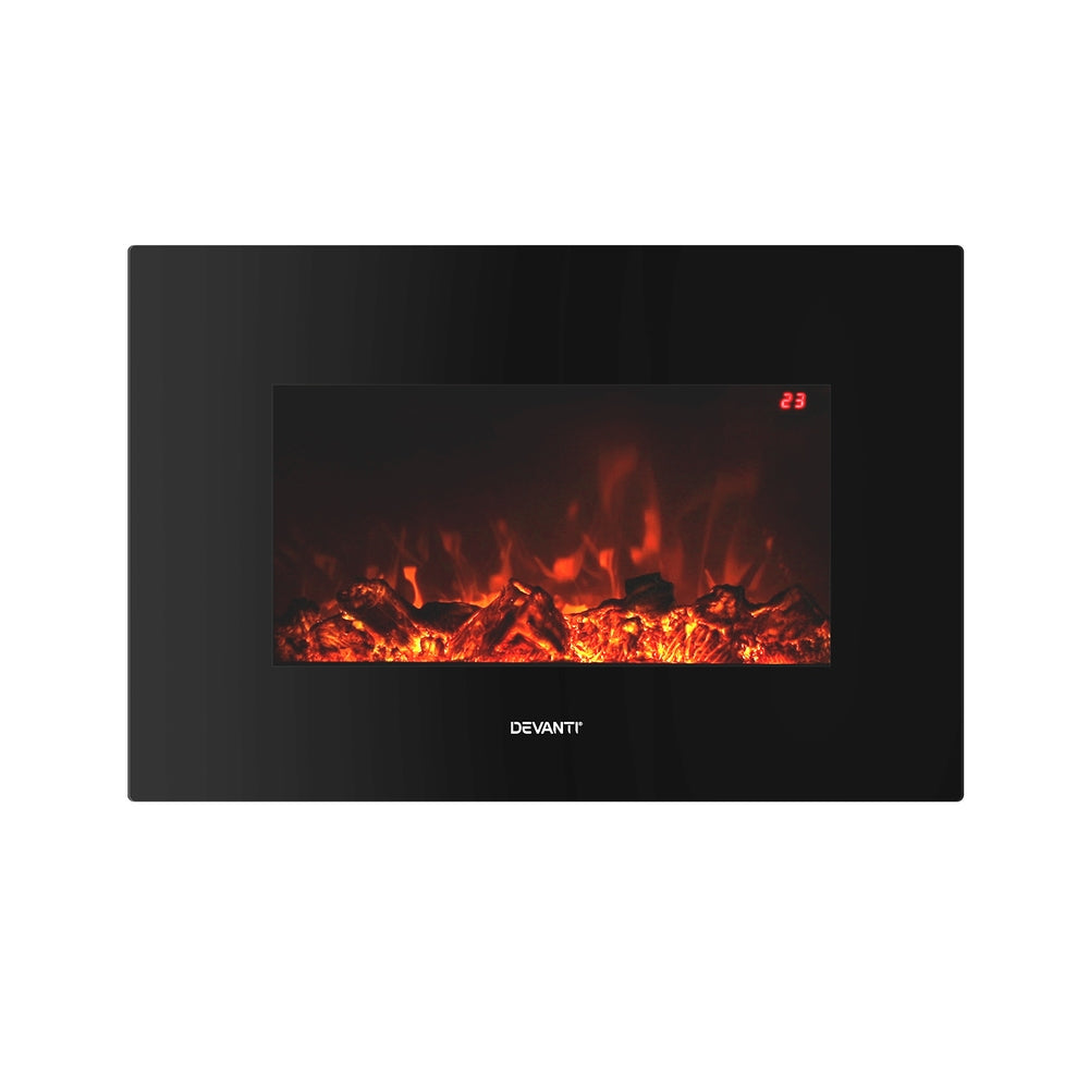 Electric Fireplace Fire Heater 2000W Black Heaters Fast shipping On sale