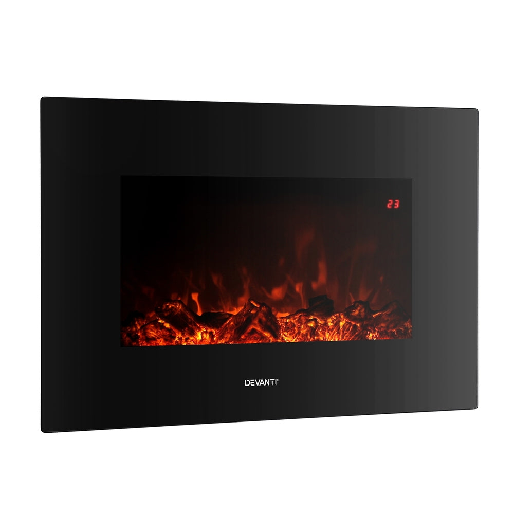 Electric Fireplace Fire Heater 2000W Black Heaters Fast shipping On sale