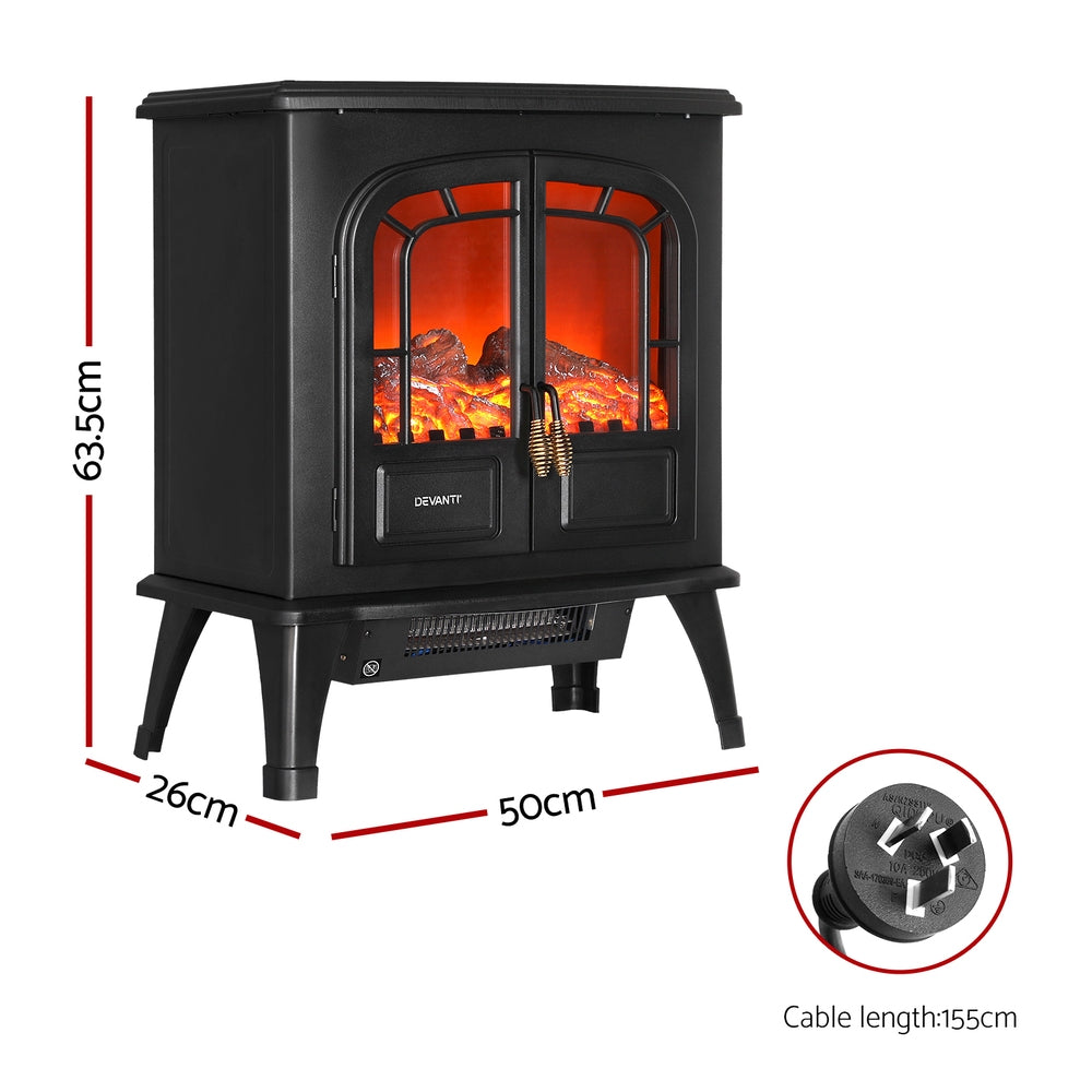 Devanti Electric Fireplace Fire Heaters 2000W Fast shipping On sale